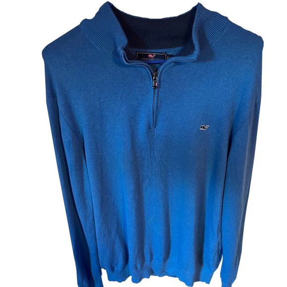 Vineyard Vines Men's Large 1/4-Zip Mock Neck Sweater Perfect Condition - Picture 2 of 4